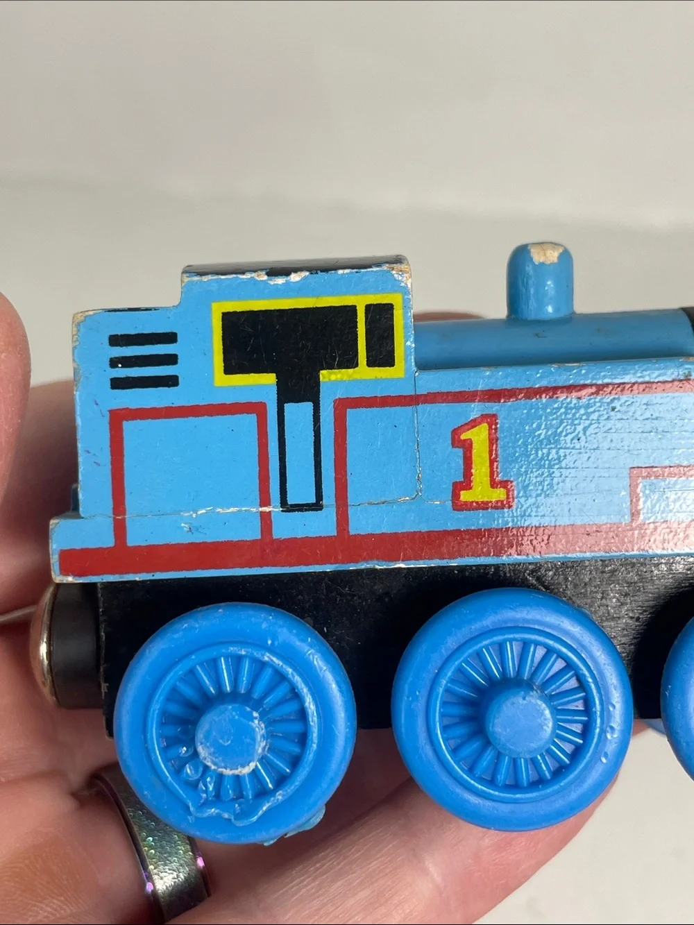Hard at Work Sad Face THOMAS #1 Tank Engine Himself Wooden Railway Train 1998